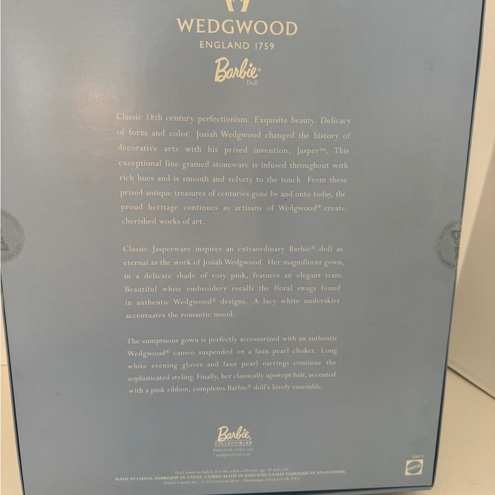 2000 new limited edition Wedgewood England 1759 Barbie - Picture 6 of 9